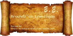 Bruchács Ermelinda névjegykártya